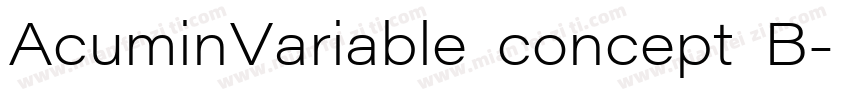 AcuminVariable concept B字体转换